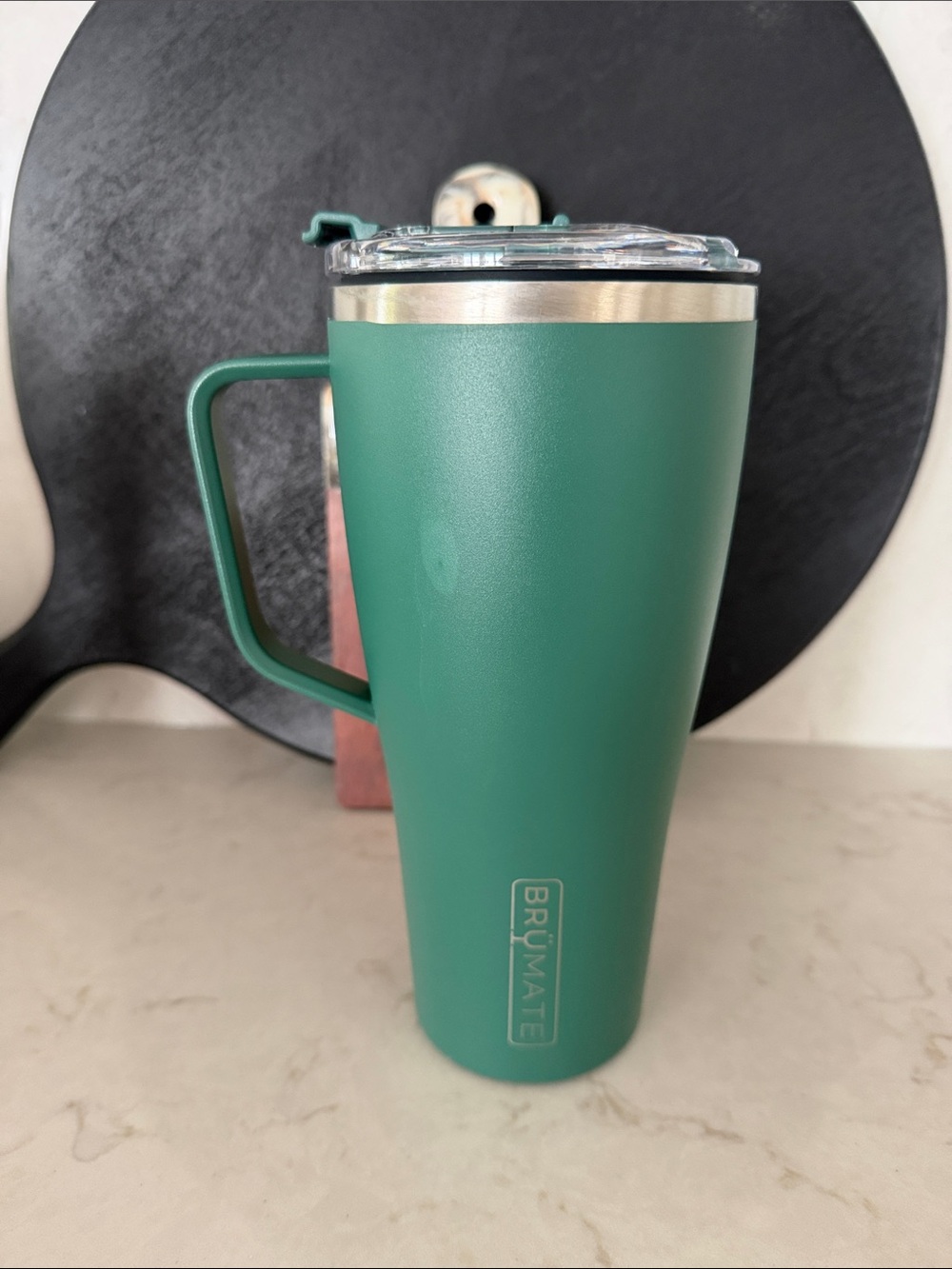 Brumate Toddy XL 32oz Green Insulated Travel Mug with Handle